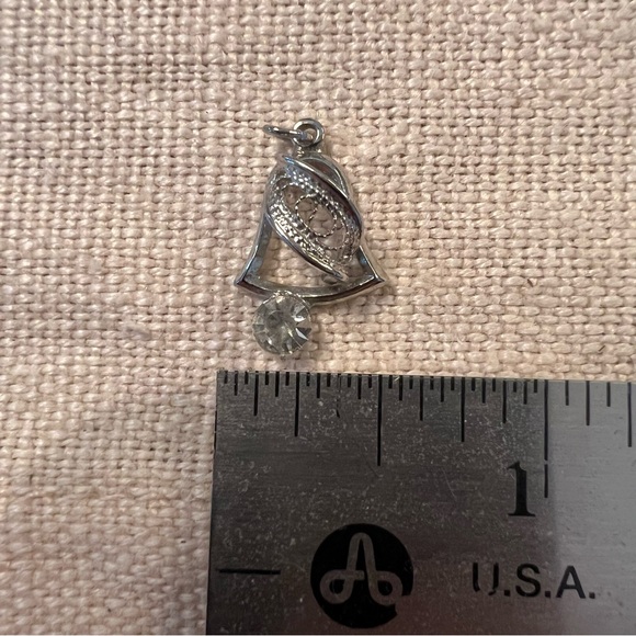 Vintage Filigree Bell Pendant Charm - Picture 6 of 6